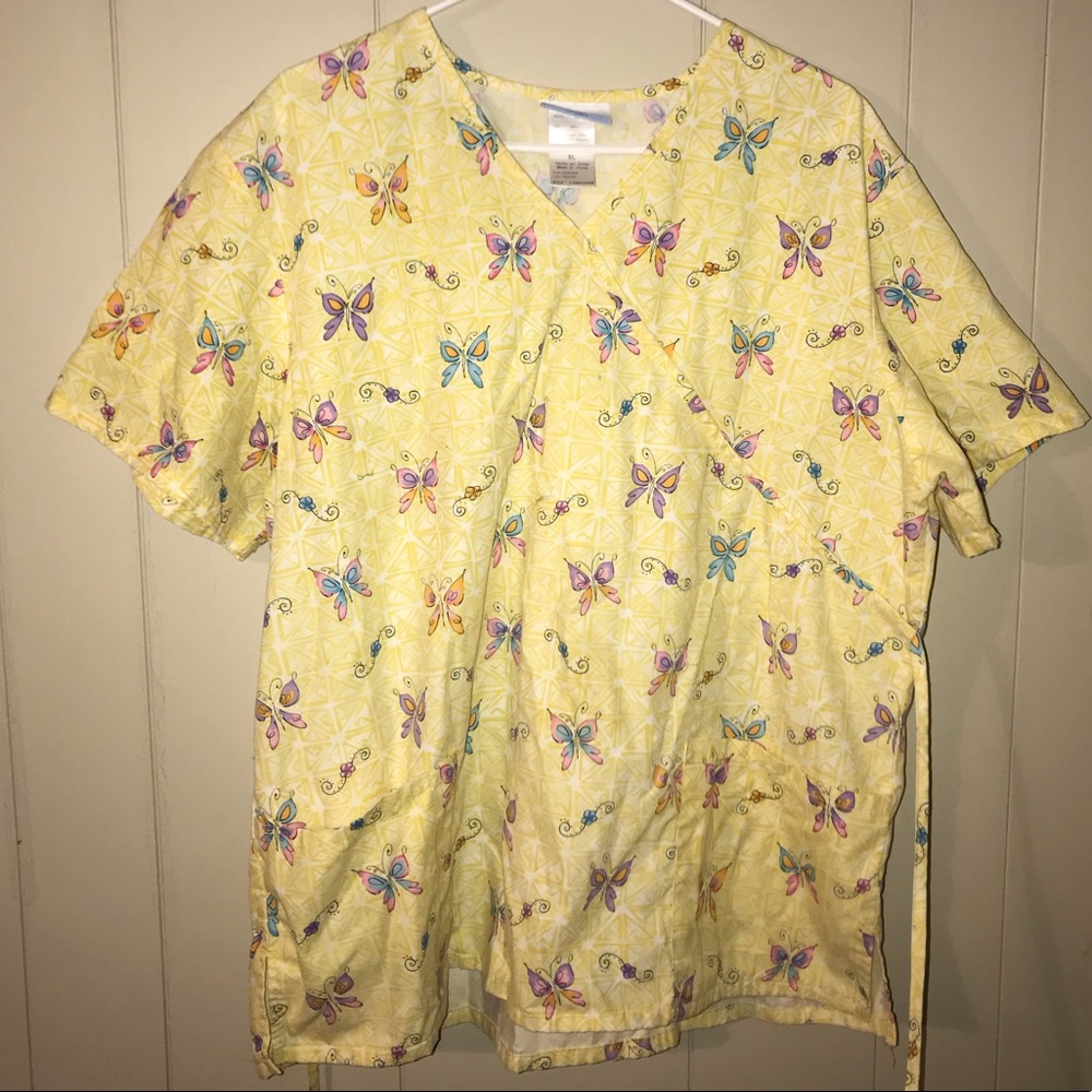 🧡5 for $20🧡 Butterfly Scrub Top